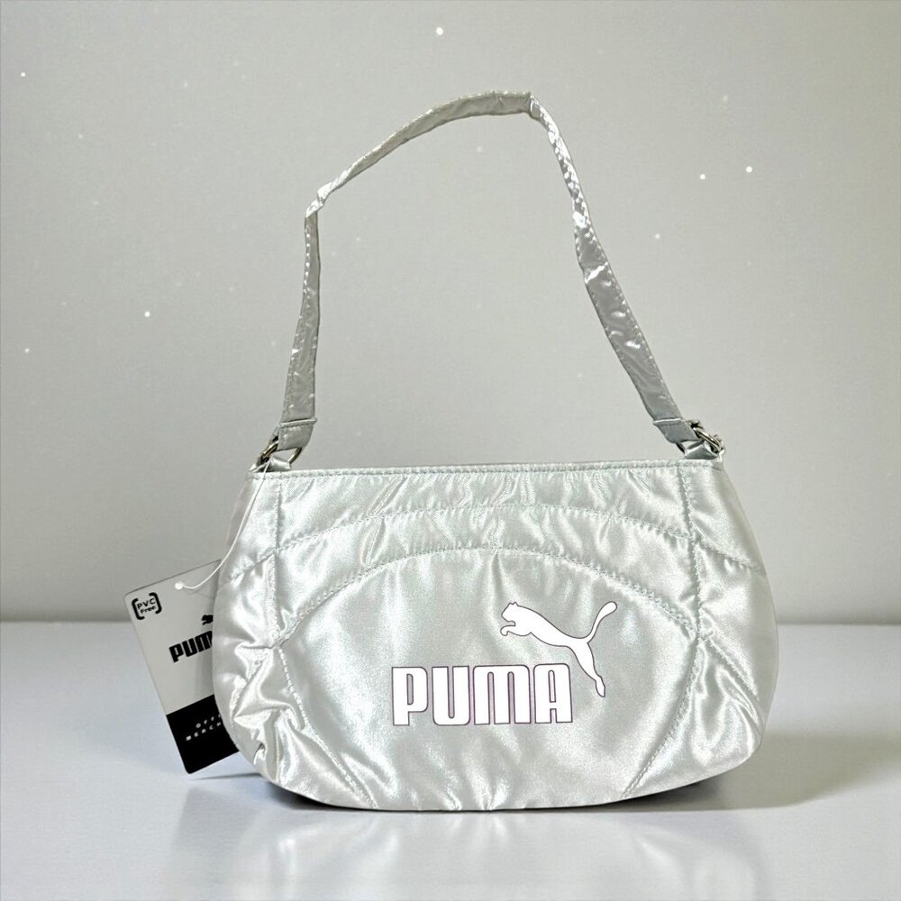 Vintage Metallic Silver Puma Handbag/Cosmetic Bag - New w/Tag